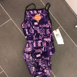 NWT Purple Speedo Racing Swimsuit